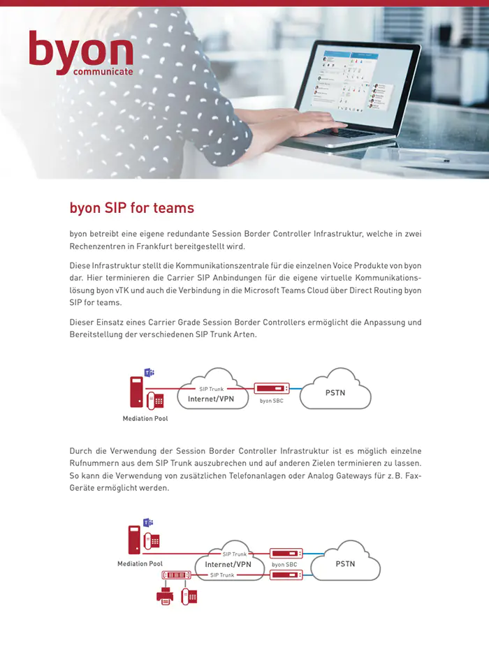 byon service infomaterial product sheets sip for teams